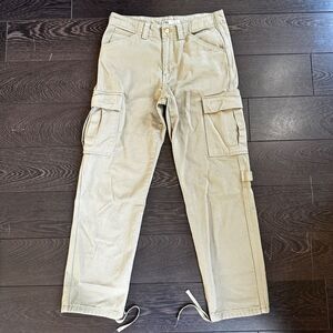 Zara Cargo Pants Utility Relaxed Fit Beige Men's 33x31.5